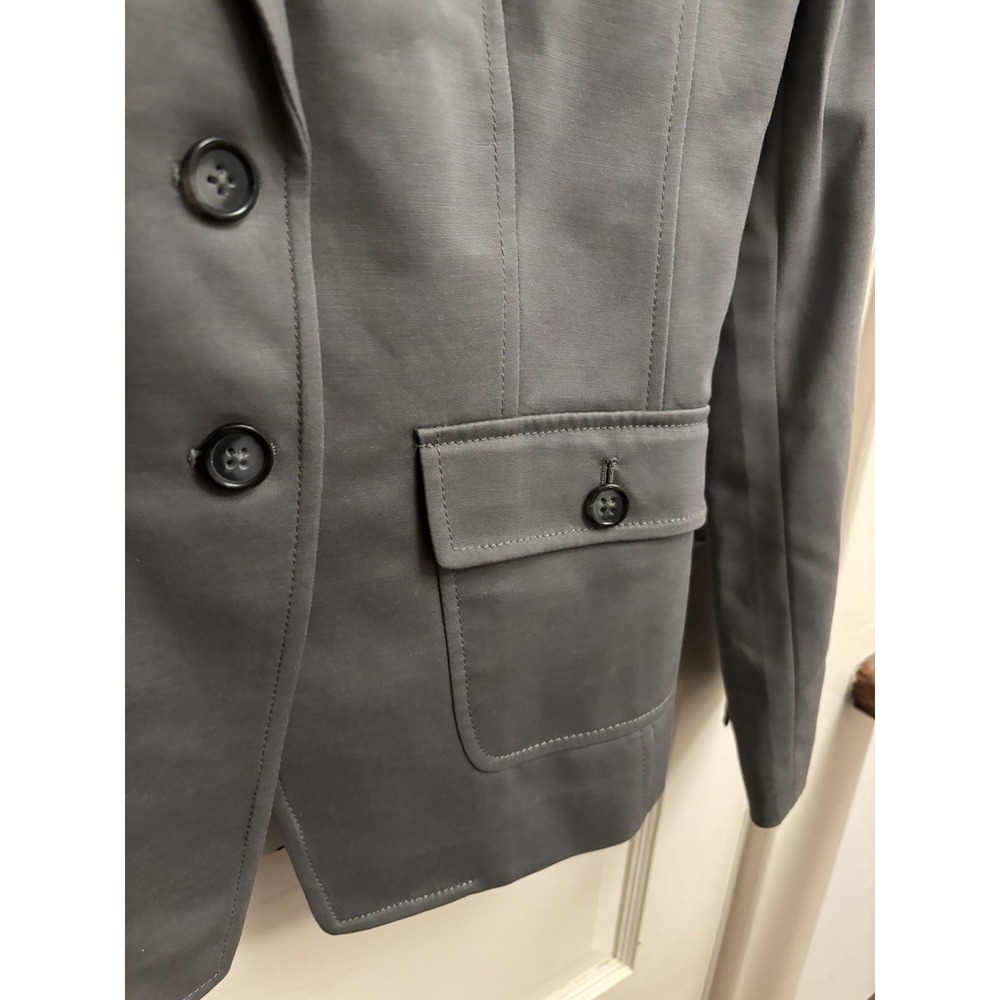 Banana‎ Republic Women's Gray Tailored Two Button Blazer Lined Size 12 $149 NWOT - Picture 3 of 7